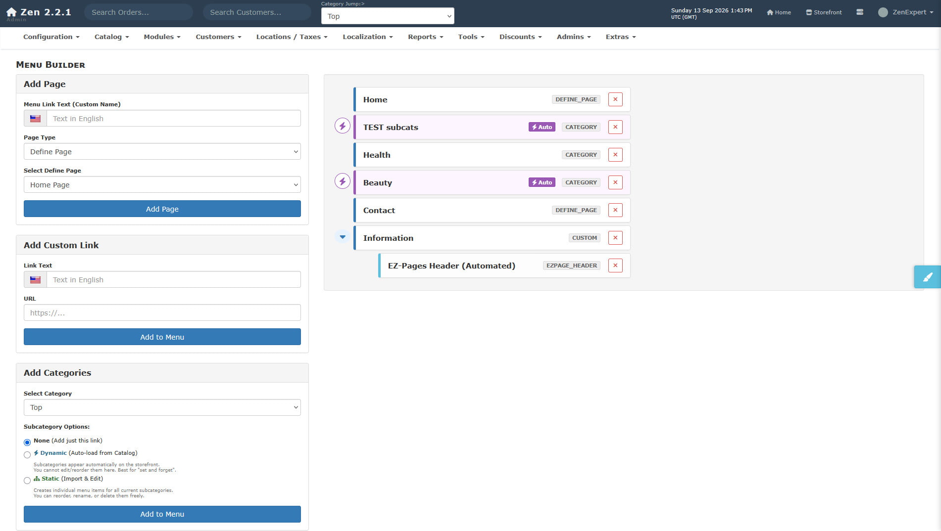 (image for) Menu Builder